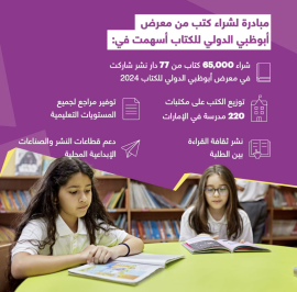 بتوجيهات رئيس الدولة .. توزيع 65 ألف كتاب من معرض أبوظبي الدولي على مدارس الدولة