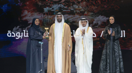 سلطان بن أحمد يكرم الفائزين بجوائز الشارقة للكتاب وترجمان واتصالات